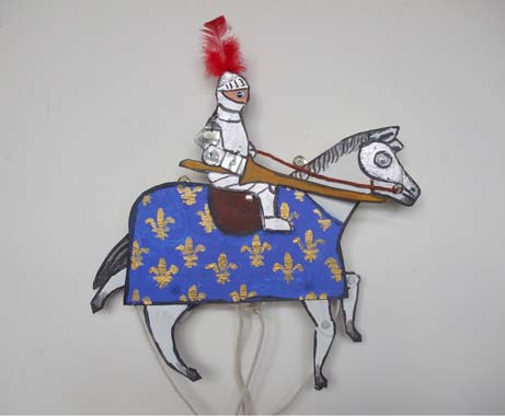horsepuppet with knight