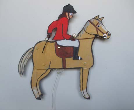 horse puppet with rider