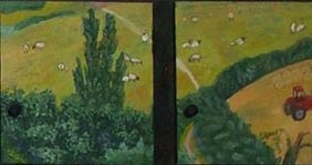 door with sheep