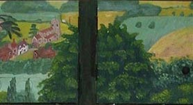 door with tree
