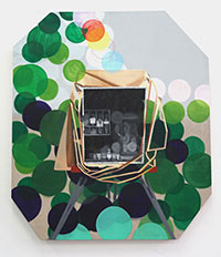Darkroom Tent, 1990, acrylic and oil on canvas