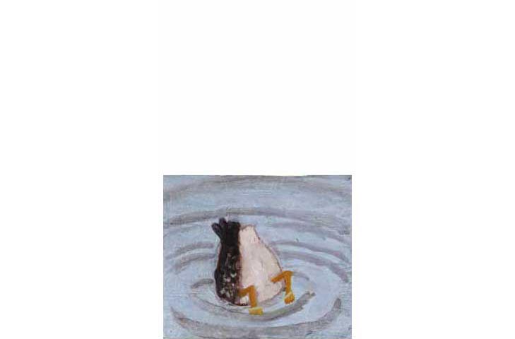 dips its head in the water Duck