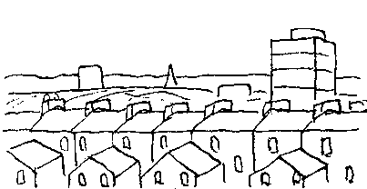 passes some houses