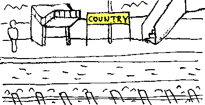 arrives at country station